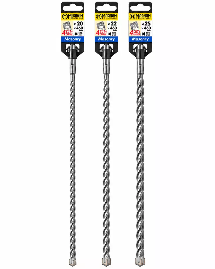 Magnum 4Cut+ kiviseinäporanterä 460 mm – SDS Plus - Kiviporanterät - 0000000007270 - 1