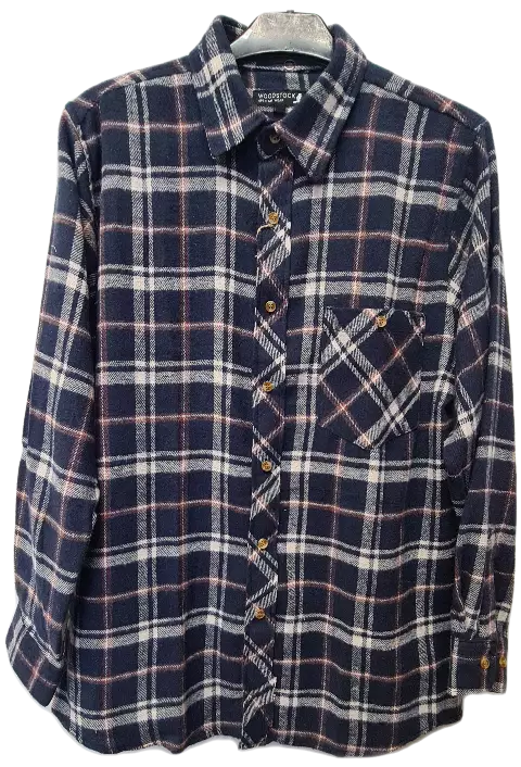 M Flanellipaita navy Useita kokoja - Miesten pitkähihaiset paidat - 0000000007060 - 1