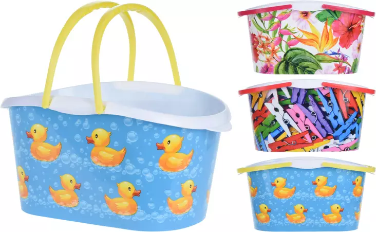 Muovikori kahvoilla Kuvioitu - Korit - 8719202934670 - 1