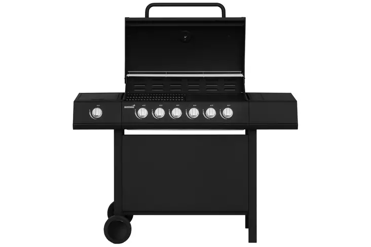 Mustang Kaasugrilli Kingsville 6+1 Black - Grillit ja savustimet - 6410416410180 - 1