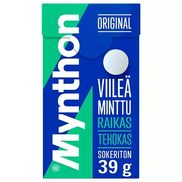 MYNTHON VIILEÄ MINTTU 39G - Purukumit ja pastillit - 6420256910900 - 1