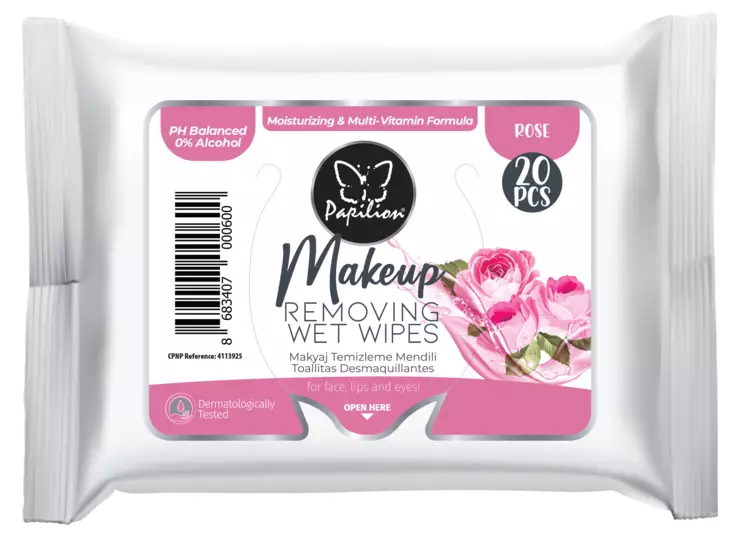 PAPILION MEIKINPOISTOPYYHE ROSE - Meikinpoisto - 8683407000600 - 1