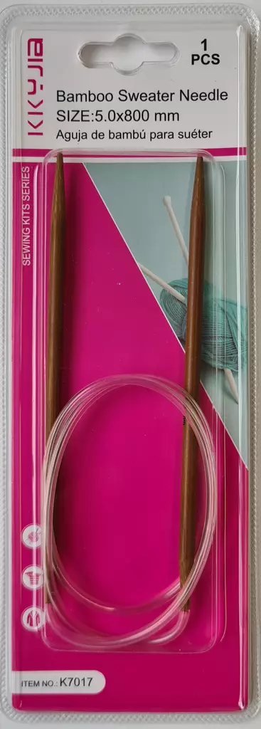 PYÖRÖPUIKOT BAMBU 80 cm 5 mm - Käsityötarvikkeet - 6438159386760 - 1