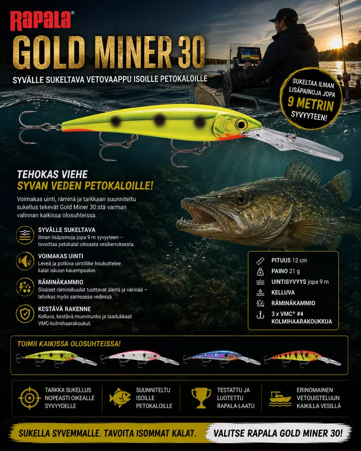 Rapala Gold Miner 30 Valitse väri - Vaaput - 0000000007180 - 1