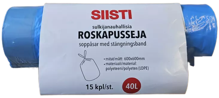 ROSKAPUSSI 40 L SULKIJANAUHALLA - Jätteiden lajittelu - 6438506000530 - 1