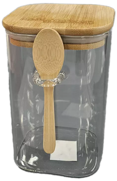 SÄILYTYSPURKKI 1000 ml PUUKANNELLA - Ruuansäilytysrasiat - 6438159896610 - 1