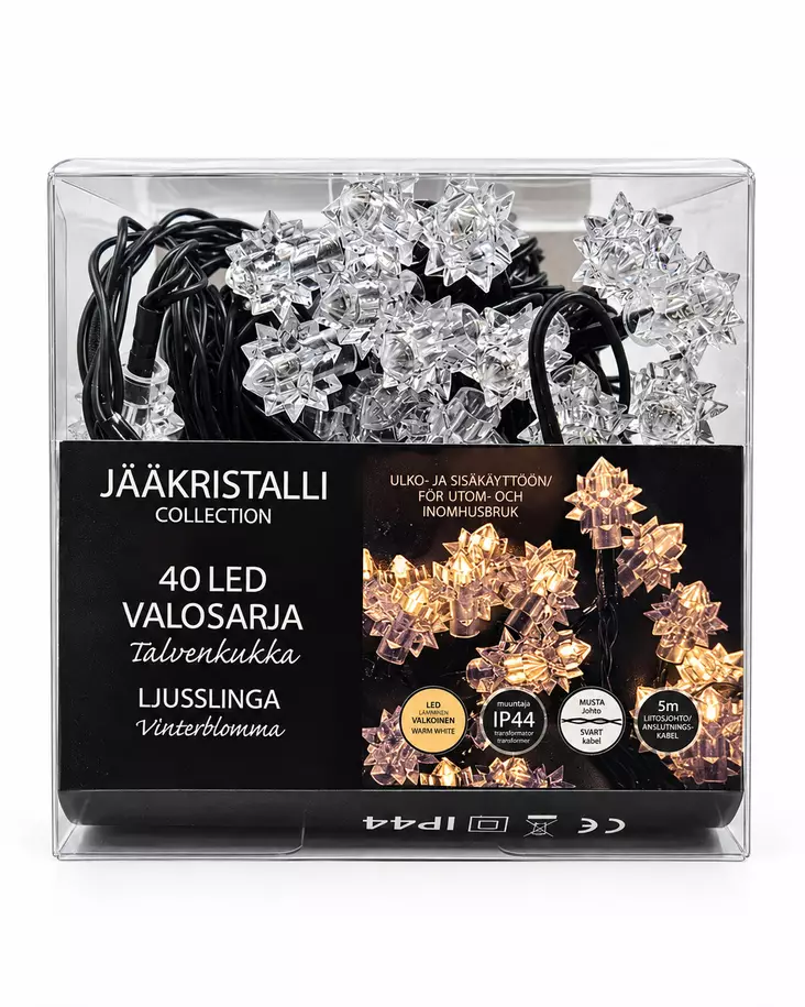 Talvenkukka Led-valosarja 40 Led - Sisävalosarjat ja valonauhat - 6438159388290 - 1