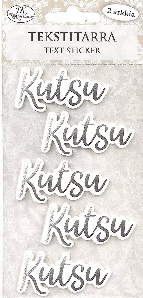 Tekstitarra Kutsu 2 hopea 2ark - Tee-se-itse DIY - 6417715090150 - 1