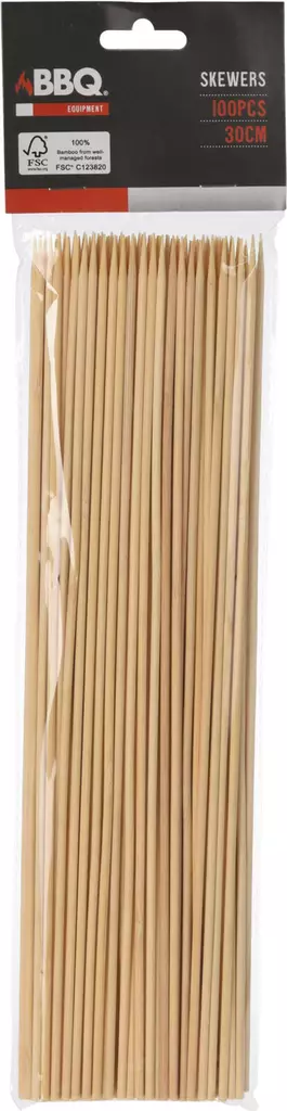 Varrastikut Bambu 100 kpl/pkt - Grillaustarvikkeet - 8711295488030 - 1