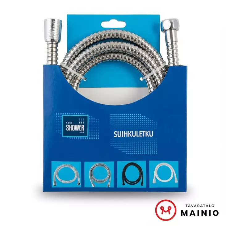 Venyvä suihkuletku 1,5 - 2,0m Kromattu - Suihkuletkut - 6438506004200 - 1