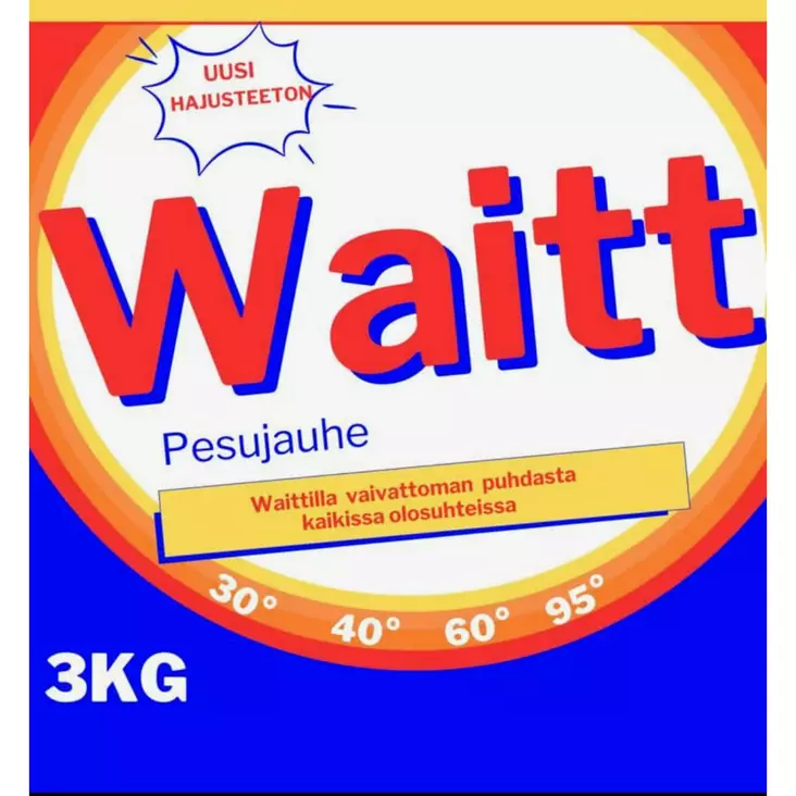WAITT 3KG HAJUSTEETON YLEISPESUJAUHE - Pyykinpesuaineet - 6429810337290 - 1