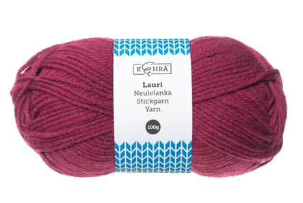 Kehrä Lauri Neulelanka kanervanpunainen 100 g - Neulelangat ja virkkuulangat - 6430041943181 - 1