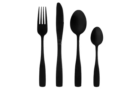 Maku Basic Ruokailuvälineet mattamusta 16 kpl - Ruokailuvälineet ja -setit - 6410413030671 - 1