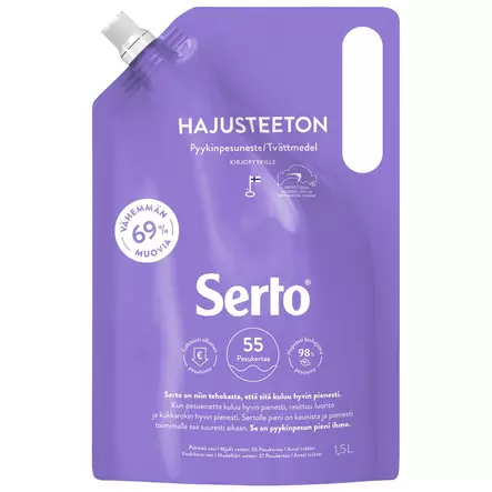 SERTO HAJUUSTEETON PYYKINPESUAINE 1,5L - Pyykinpesuaineet  - 6417964578621 - 1
