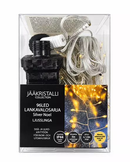 Jääkristalli Led-lankavalosarja 96 Led - Ulkovalosarjat - 6438159312851 - 2