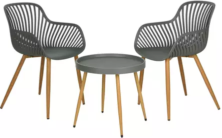 Kalustesetti 3-osainen harmaa - Puutarhapenkit ja -tuolit - 8721037444231 - 1