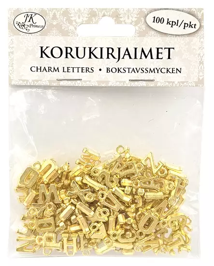 Korukirjaimet kulta 100kpl - Tee-se-itse DIY - 6417715046201 - 1