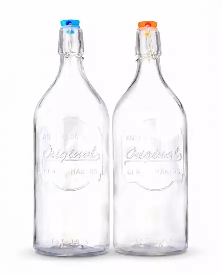 Lasipullo patenttikorkilla 1 L - Säilöntäpurkit, pullot ja tarvikkeet - 6438168097831 - 1