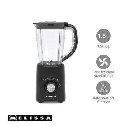 Melissa Tehosekoitin 1,5L 800W musta - Sauva- ja tehosekoittimet - 8711902090731 - 1