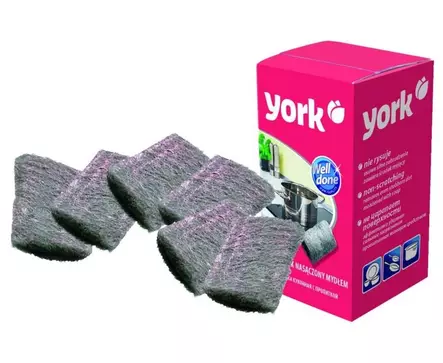 YORK TERÄSHANKAUSSIENET 6 kpl - Siivousliinat ja -sienet - 5903355071761 - 1
