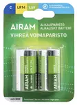 Airam Vihreä voimaparisto alkali LR14 C 1,5V/2 kpl kortti - Alkaliparistot - 6435200192431 - 1
