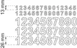NUMERO ARKKI 0-9 13/26 MM MUSTA IP - Talonnumerot ja talokirjaimet - 7317900169281 - 2