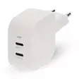 Nedis USB-C GaN-seinälaturi 45 W, 2 x USB-C, PD3.0 - Laturit - 5412810470211 - 1