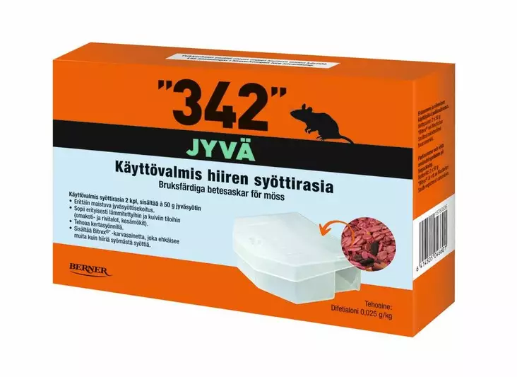 342 SYÖTTIRASIA 2KPL, 50G JYVÄSYÖTTI - Sisätilojen torjunta-aineet - 6414505046601 - 1