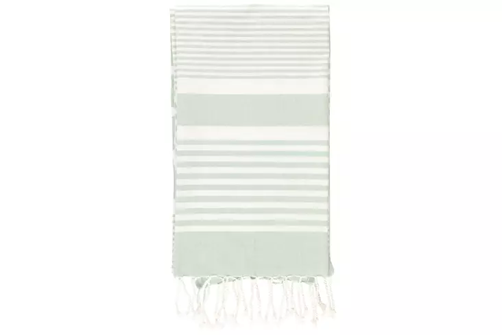 4Living Hamam Pyyhe Stripe vihreä 80x150 cm - Käsi- ja kylpypyyhkeet - 6410413261631 - 1
