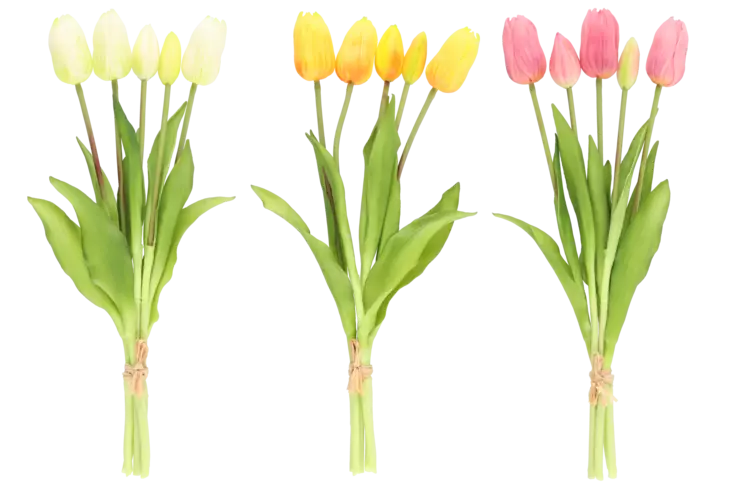 4Living Tulppaani kimppu keltainen - Tekokukat ja -kasvit - 6410416332031 - 1