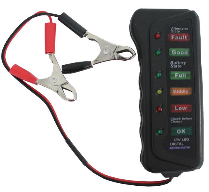 AKKUTESTERI 12V AKULLE - Auton akkutarvikkeet - 6430032159881 - 1