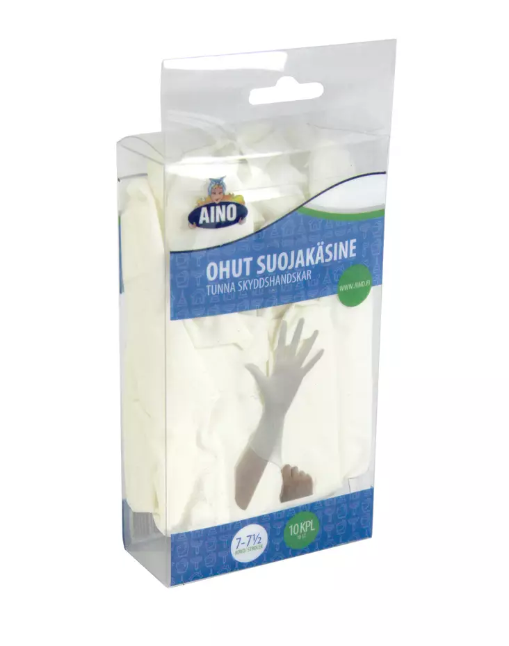 Aino kumikäsine 7-7½ 10 kpl - Suojavaatteet, -käsineet ja -tarvikkeet - 6416096039901 - 1