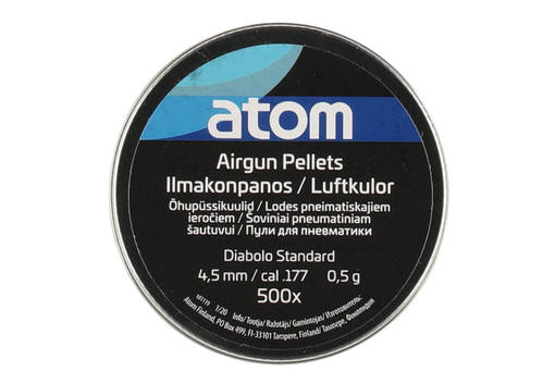 Atom Ilmakiväärin luoti Diabolo 4,5 mm 500 kpl - Ammuntatarvikkeet - 6410410121211 - 1