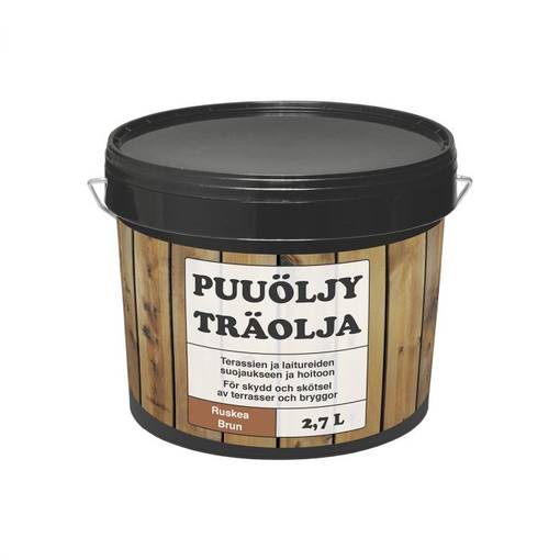 BASIC PUUÖLJY 2,7L HARMAA - Puuöljyt ja terassin käsittely - 6430026953471 - 1