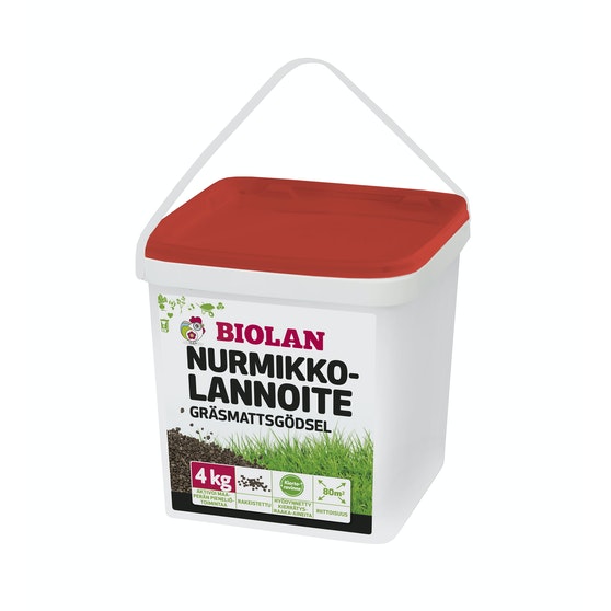 BIOLAN NURMIKKOLANNOITE 4KG - Ulkokasvien lannoitteet ja ravinteet - 6411962054651 - 2