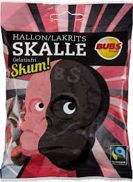 BUBS SKALLE HALLON LAKRITS SKUM - Makeispussit, -patukat ja tikkarit - 7393077181691 - 1