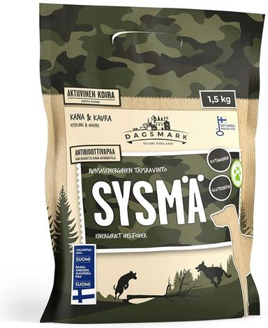 Dagsmark SYSMÄ 1,5 kg korkeaenerginen koiran kuivaruoka - Koiran kuivaruoat - 6430066381531 - 1