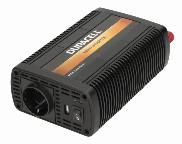 Duracell 800W invertteri 1x pistoke 1xUSB-portti - Auton akkutarvikkeet - 5055190179611 - 1