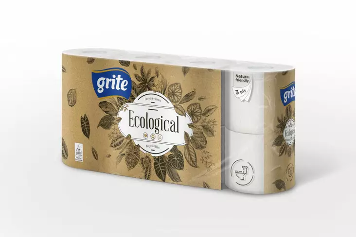 GRITE ECOLOGICAL WC-PAPERI 8 RLL - WC-paperit - 4770023350241 - 1