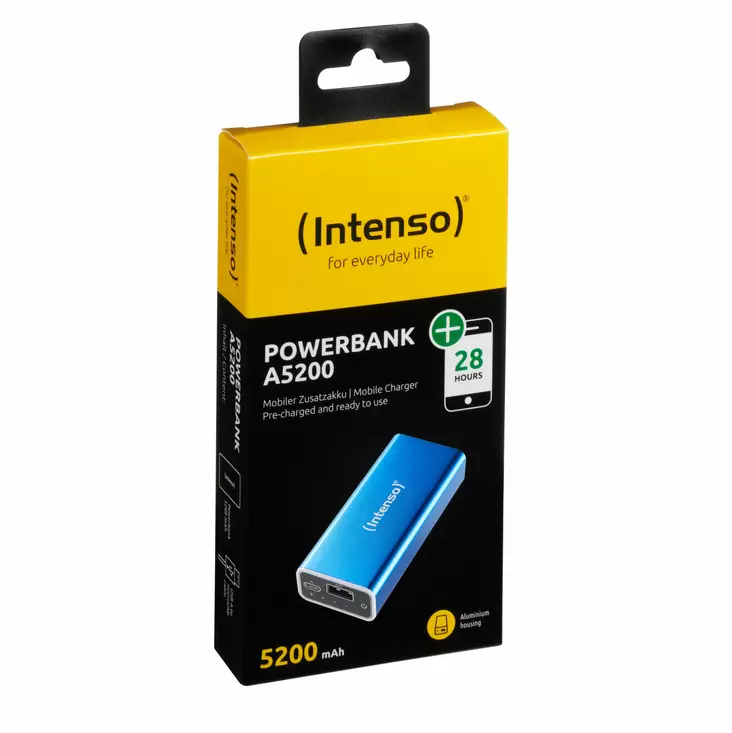 INTENSO ALU 5200 mAh POWER BANK SININEN - Varavirtalähteet - 4034303021741 - 1