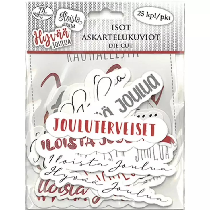 Isot askartelukuviot Joulutekstit - Joulukorttiaskartelu - 6417715034321 - 1