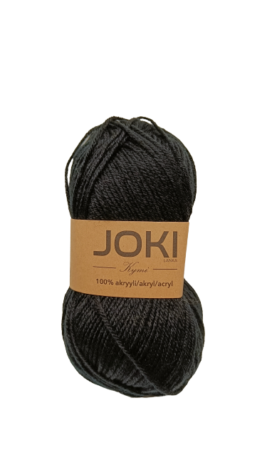 JOKI-KYMI AKRYYLILANKA musta - Neulelangat ja virkkuulangat - 6438159319621 - 1