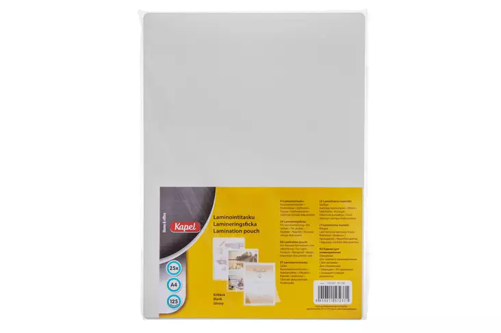 Kapel Laminointitasku A4 25 kpl - Laminointitaskut - 6410411572371 - 1