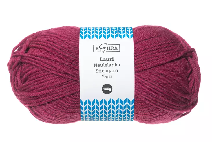 Kehrä Lauri Neulelanka kanervanpunainen 100 g - Neulelangat ja virkkuulangat - 6430041943181 - 1