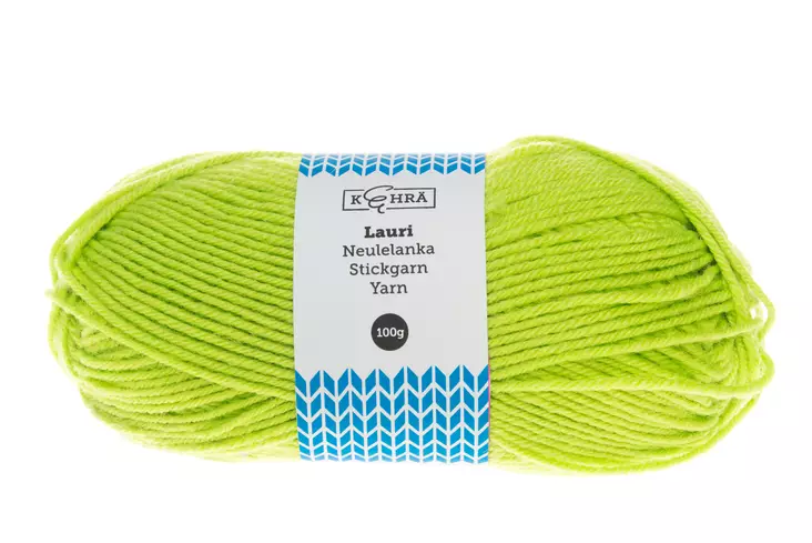 Kehrä Neulelanka Lauri limenvihreä 100 g - Neulelangat ja virkkuulangat - 6410412900401 - 1
