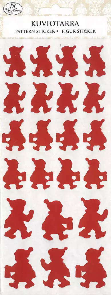 Kuviotarra Nostalgia tontut punainen - Joulukorttiaskartelu - 6417715026791 - 1