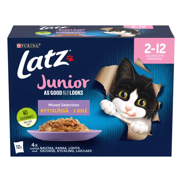 LATZ JUNIOR 12-PACK - Kissan märkäruoka - 8445290599131 - 1