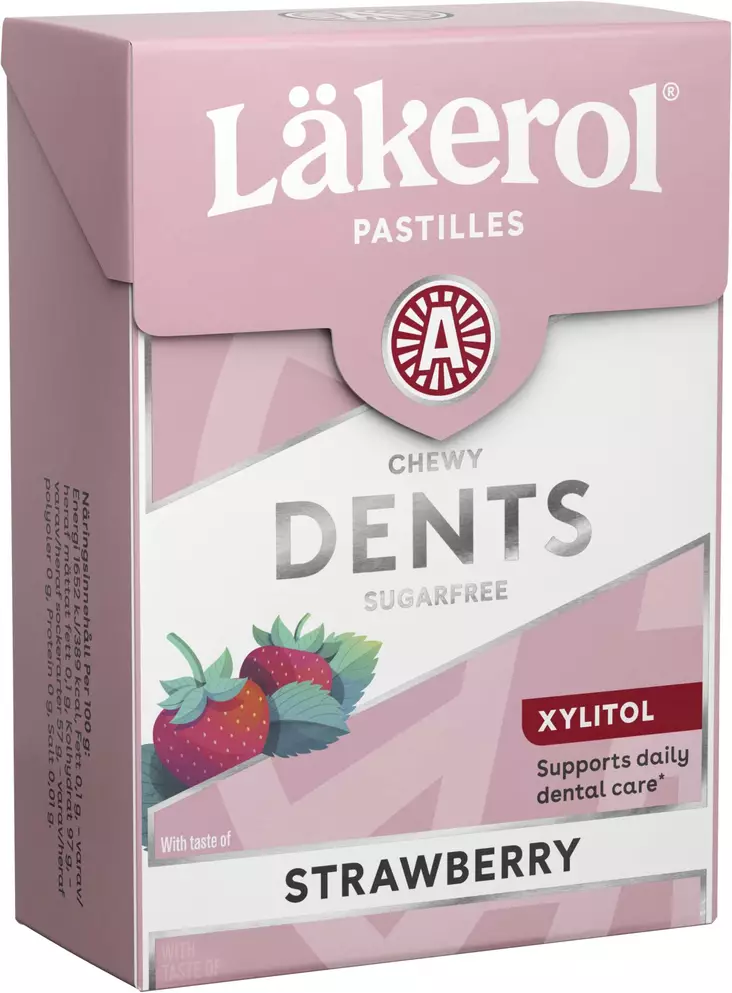 LÄKEROL DENTS 85G STRAW CREAM - Purukumit ja pastillit - 6420256012901 - 1