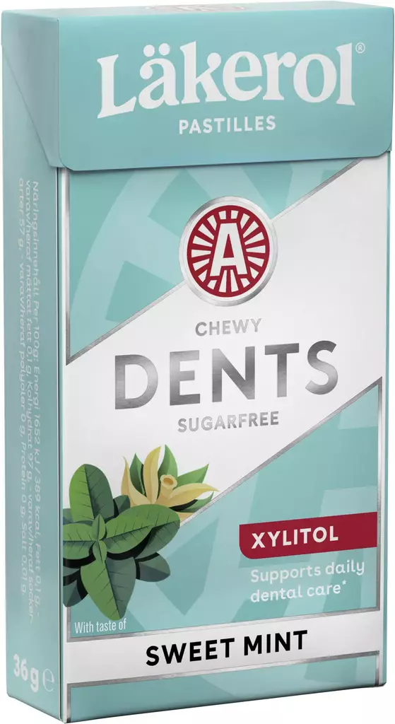 LÄKEROL DENTS SWEETMINT 36G - Purukumit ja pastillit - 6420256002131 - 1