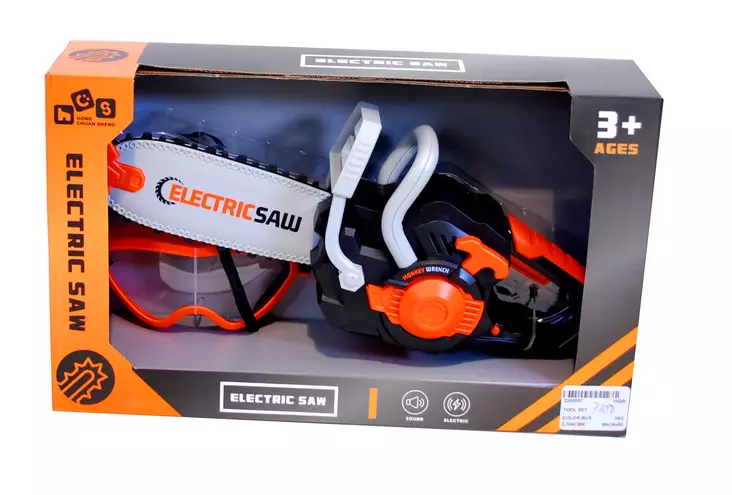 MOOTTORISAHA 34 cm JA SUOJALASIT - Sisäleikit - 7340010297131 - 1